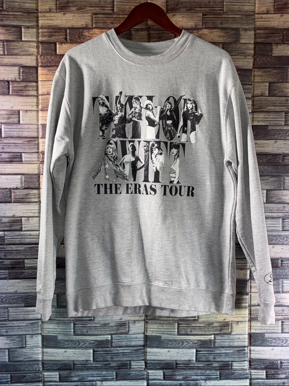 EUC XL Taylor Swift Gray The Eras Tour Crewneck Sweatshirt